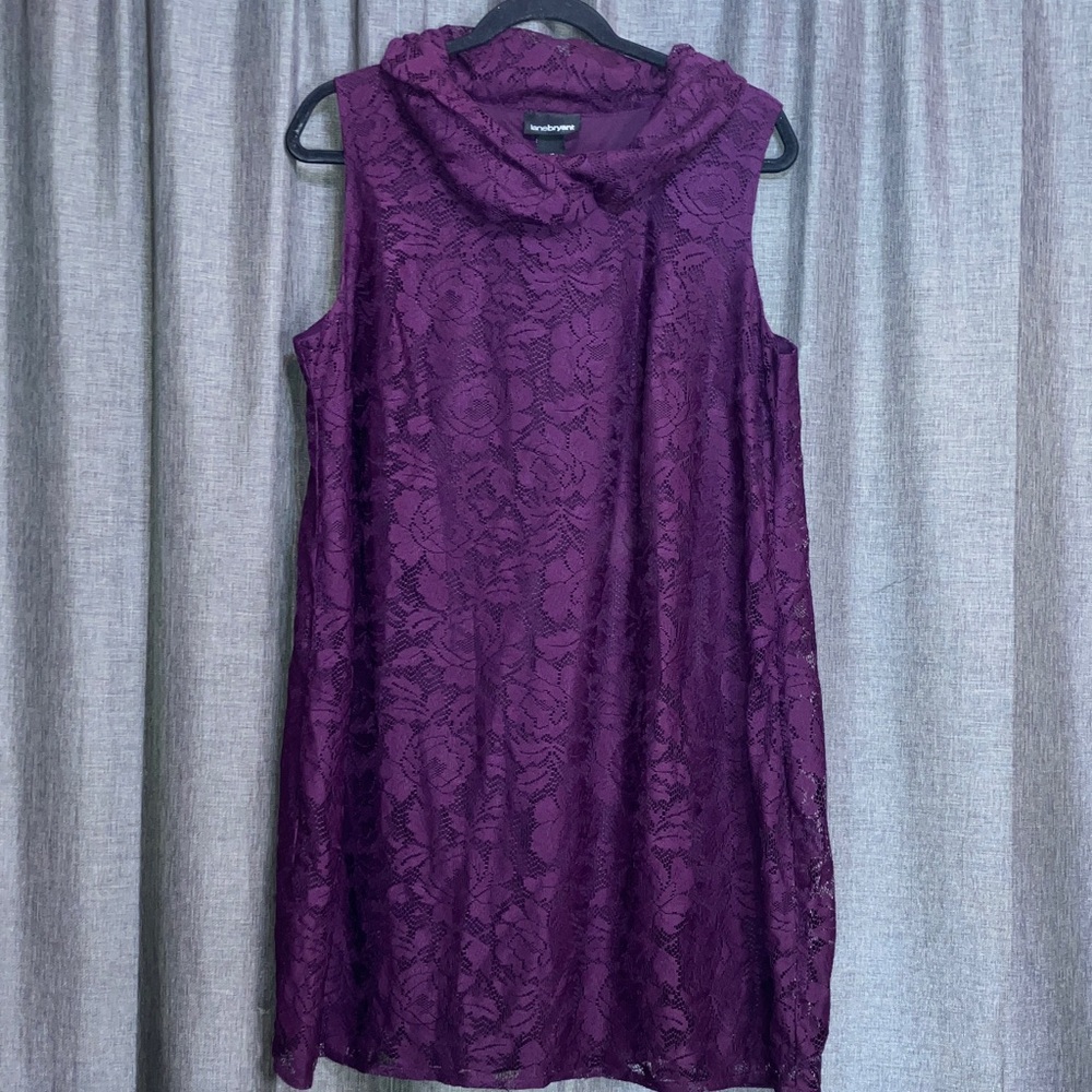 Lane Bryant Plum Lace Sleeveless Tunic